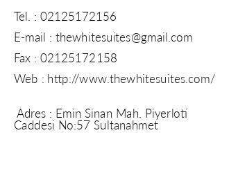 The White Suites iletiim bilgileri